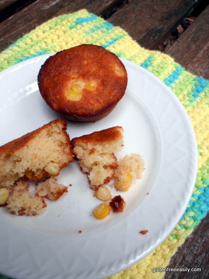 Gluten-Free Tender Corny Almond Muffins from gfe