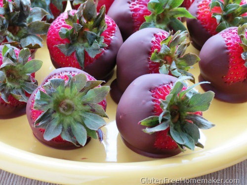 Chocolate-Covered Strawberries from Gluten-Free Homemaker