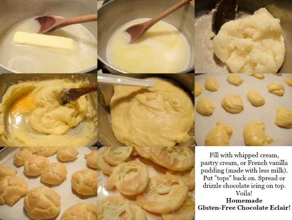 Elegant and Easy Party Puffs Step-by-Step Photo Tutorial. So easy to turn them into Homemade Gluten-Free Chocolate Eclairs! (photo)