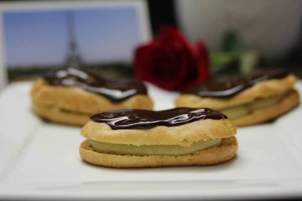 Gluten-Free and Paleo Chocolate Eclairs from The Paleo Mom. One of several fabulous homemade gluten-free chocolate eclair recipes. [featured on GlutenFreeEasily.com]