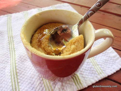 Gluten-Free Mug Pancake. One of many fabulous Gluten-Free Mother's Day Brunch Recipes! How much simpler could brunch be for Mom?