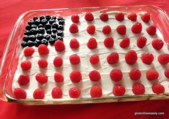 USA Flag Chocolate Chip Cookie Cake - Maggie & Molly's Bakery