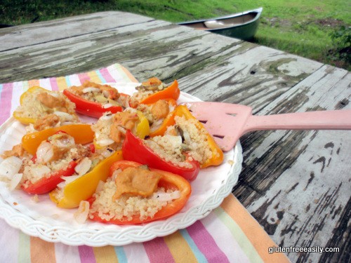 Stuffed Mini Sweet Bell Peppers Hot Off the Grill. [from GlutenFreeEasily.com]