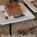 No-Bake Chocolate Cheesecake Squares--Gluten Free from Lynn's Kitchen Adventures (photo)
