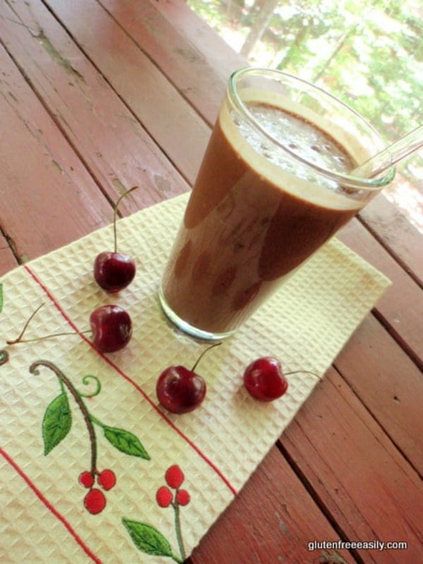 Chocolate Cherry Milkshake--like a Chocolate Cherry Frosty! Naturally gluten free and dairy free. [from GlutenFreeEasily.com]