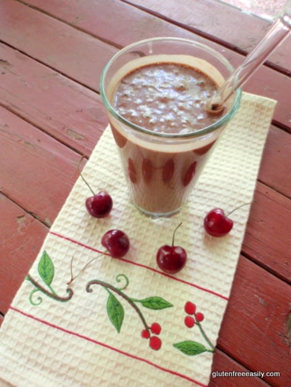 Chocolate Cherry Milkshake--like a Chocolate Cherry Frosty! Naturally gluten free and dairy free. [from GlutenFreeEasily.com]