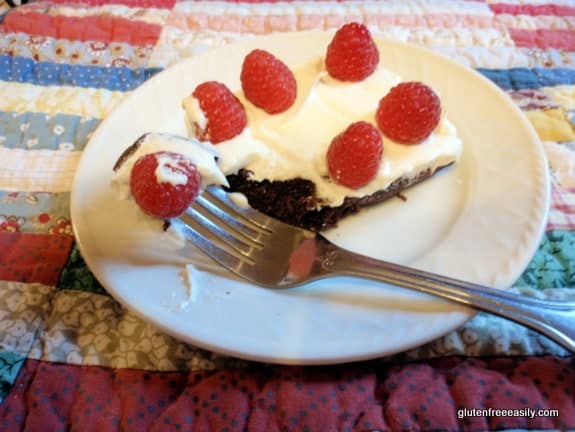 Flourless Chocolate Quinoa Cake Surprises and Delights Everyone! Easy to make it a perfect dessert for a patriotic holiday! Photo.