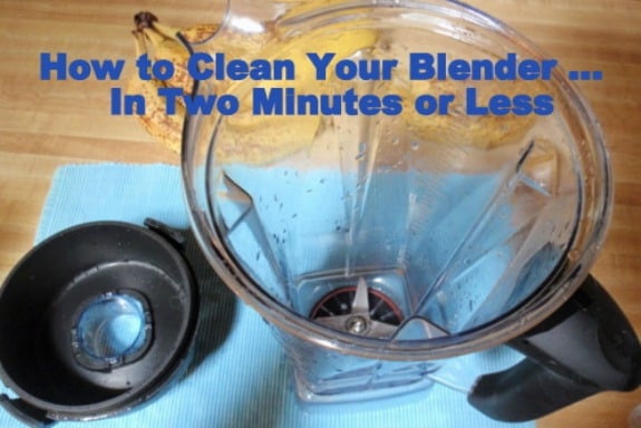 How to Clean Your Blender in 2 Minutes or Less. Now here's a kitchen pro tip you desperately need if you use your blender on a daily basis! [from GlutenFreeEasily.com]