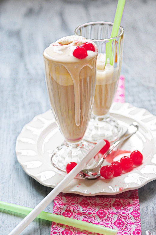 Whipped Root Beer Float Cocktails from Dine and Dish [featured on AllGlutenFreeDesserts.com]