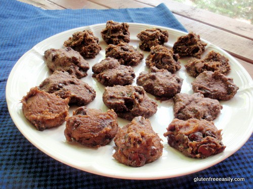 Double Chocolate Banana Truffle Cookie Bites--Made with Quinoa Flakes, or Oat Flour, or Almond Flour Gluten Free Easily