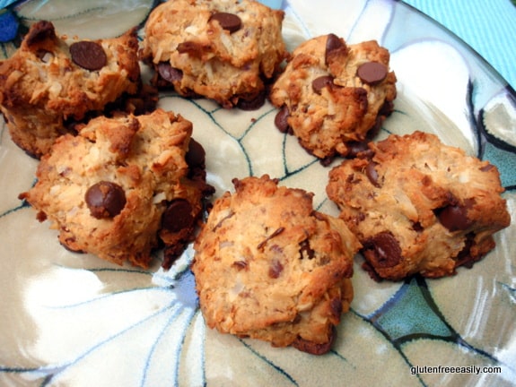 Paleo Chocolate Chip Coconut Cookies with egg-free, vegan options. You're going to love adding this recipe to your chocolate chip cookie arsenal! [from GlutenFreeEasily.com] (photo)