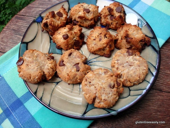 Paleo Chocolate Chip Coconut Cookies with egg-free, vegan options. You're going to love adding this recipe to your chocolate chip cookie arsenal! [from GlutenFreeEasily.com] (photo)