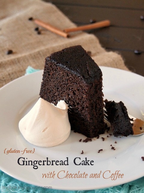 Gingerbread Cake with Chocolate and Coffee from Faithfully Gluten Free [featured on AllGlutenFreeDesserts.com]