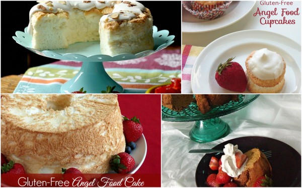 Gluten-Free Angel Food Cakes for everyone! Classic, chocolate, gluten free, grain free, cupcakes ... this roundup has them all! [featured on GlutenFreeEasily.com] (photo)