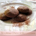 These Flourless Chocolate Cookies are made using cocoa instead of chocolate chips but they still provide rich chocolate flavor! Even if you're a lover of cookies made with chocolate chips, you'll love this recipe---especially when your chocolate chips have "disappeared"!