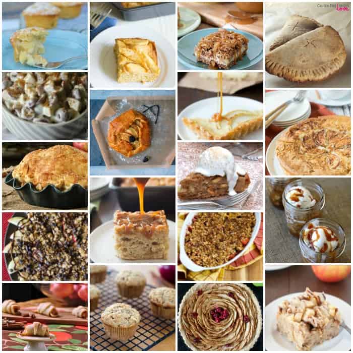 New Gluten-Free Apple Dessert Recipes Collage. [featured on GlutenFreeEasily.com]