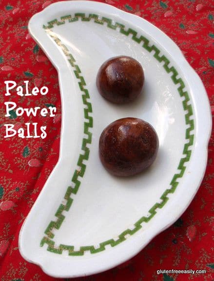 These Power Balls make the perfect pick me up! Paleo and vegan. [from GlutenFreeEasily.com]