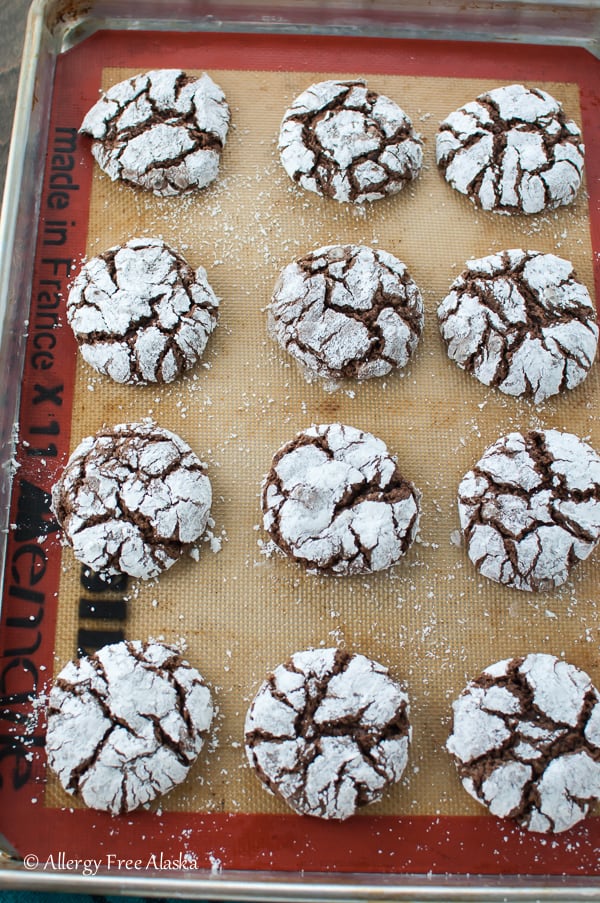 Gluten-Free Chocolate Crinkles. One of 30 gluten-free Christmas cookies that you'll want to make right now! [featured on GlutenFreeEasily.com]