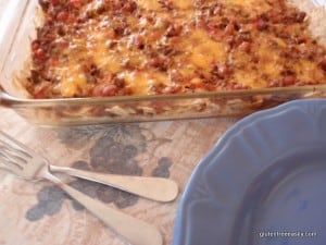 Easy Mexican Casserole Made with Beans and Tortilla Chips