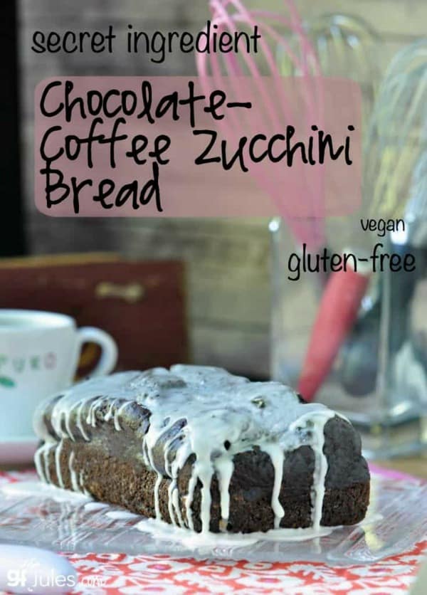 "Secret Ingredient" Gluten-Free Chocolate Coffee Zucchini Bread is sure to make someone's day! From GF Jules. [featured on GlutenFreeEasily.com]