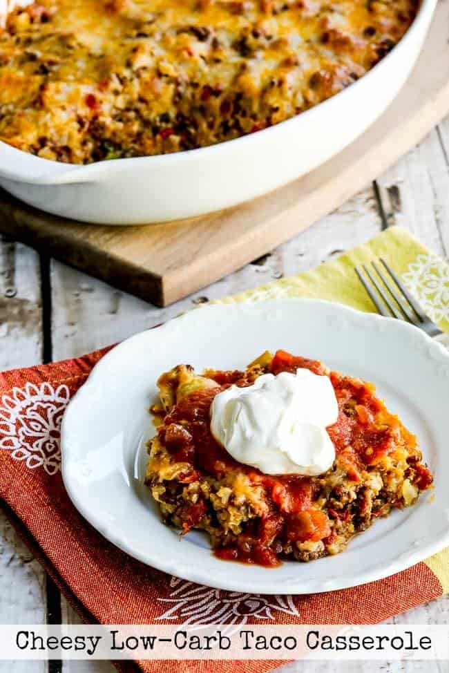 Cheesy Low-Carb Taco Casserole from Kalyn's Kitchen.