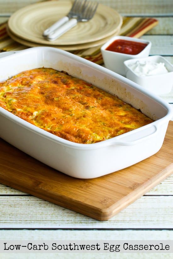 Gluten-Free Low-Carb Southwest Breakfast Casserole. Recipe from Kalyn's Kitchen.