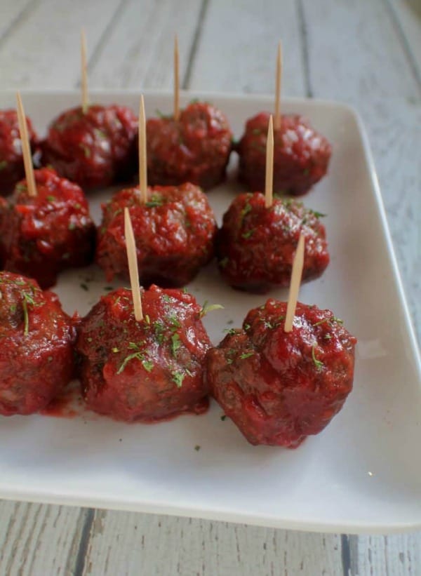 Cocktail Meatballs. Gluten free and paleo with easy Whole30 option. [featured on GlutenFreeEasily.com]