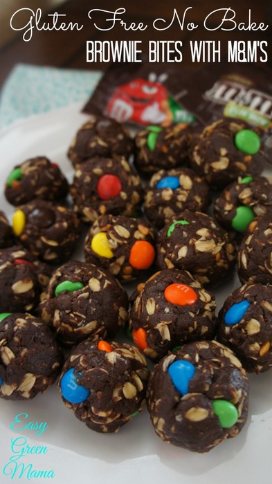 Gluten-Free No-Bake Brownie Bites from Easy Green Mom