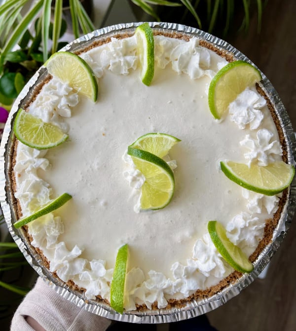 Gluten-Free Dairy-Free Key Lime Pie from The Nomadic Fitzgeralds. One of 40 gluten-free Key Lime Pie recipes featured on gfe.