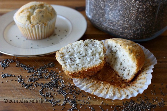 Gluten-free Lemon Chia Seed Muffins from Premeditated Leftovers