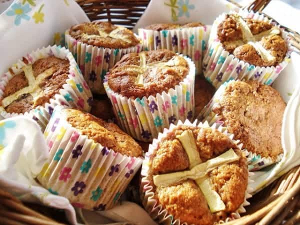 Hot Cross Carrot Muffins Basket Gluten Free SCD and Veggie