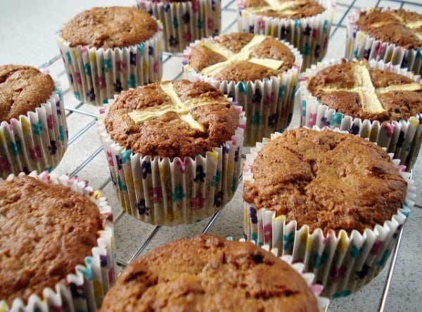 Hot Cross Carrot Muffins Cooling GF SCD and Veggie