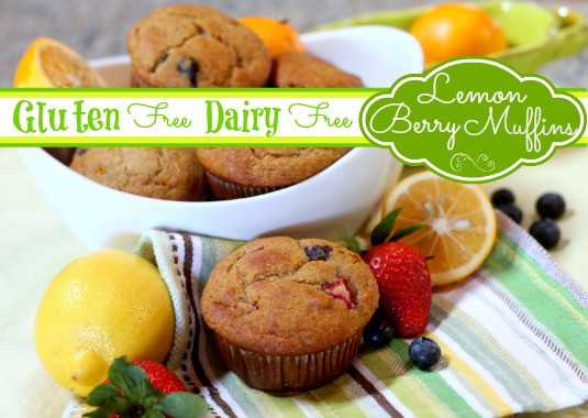 These muffins have the perfect hint of spring with the pairing of citrus and berries. Also a great addition to a brunch. [featured on GlutenFreeEasily.com]