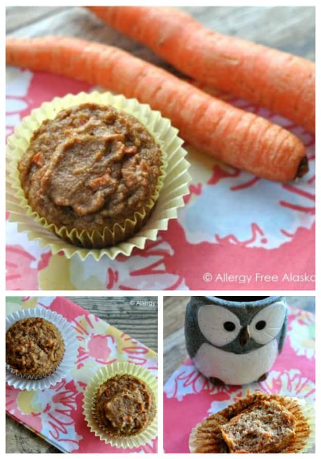 Paleo Carrot Cake Muffins! They are gluten free, grain free, dairy free, refined sugar free, vegetarian, paleo, and primal. [featured on GlutenFreeEasily.com]