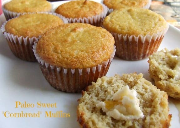 These Paleo Sweet Cornbread Muffins from Cassidy's Craveable Creations don't actually include cornmeal as they're paleo, but they sure taste like it! Sweet and cake like. [featured on GlutenFreeEasily.com] (photo)