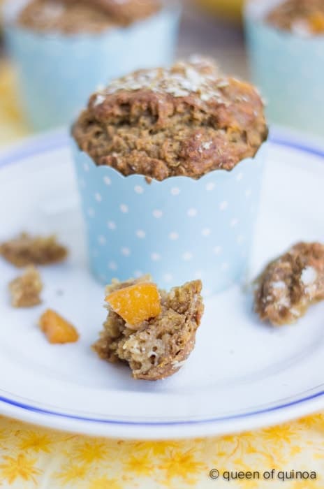 These delicious gluten-free Tropical Mango Coconut Muffins from Simply Quinoa will take you on a trip to paradise! With every single bite! No plane ticket needed. [featured on GlutenFreeEasily.com]