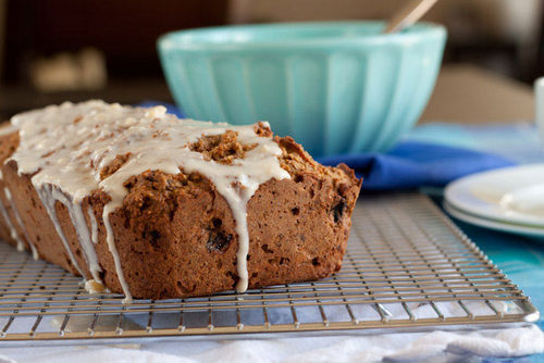 Carrot Cake Loaf with Cream Cheese Icing from Healthful Pursuit