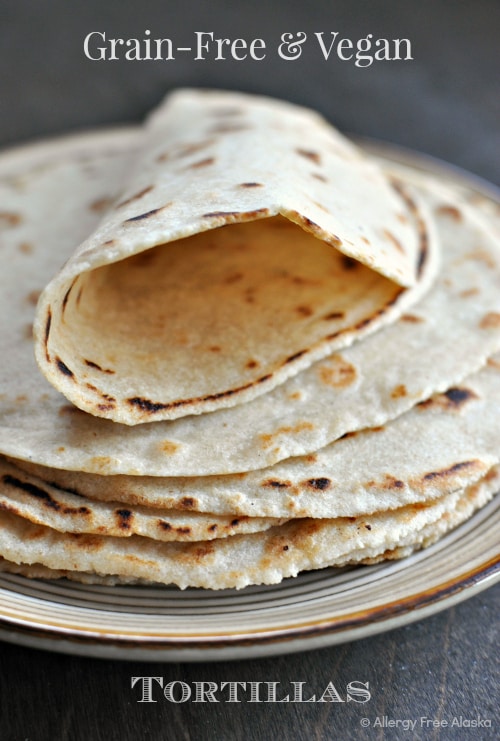 Grain Free and Vegan Soft Tortillas from Allergy Free Alaska