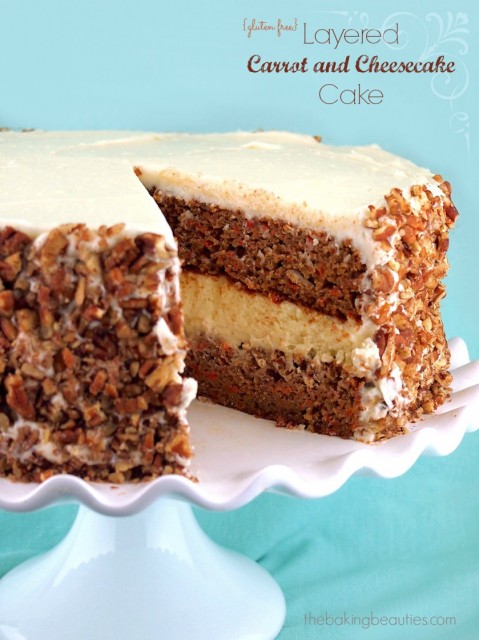 Layered Carrot and Cheesecake Cake from The Baking Beauties