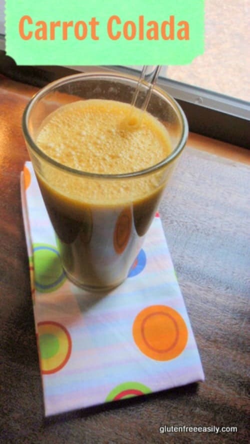This Carrot Colada is a delicious and healthy way to start your day! [from GlutenFreeEasily.com]