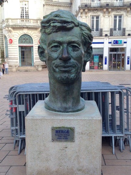 Statue of Creator of TinTin Jarnac France