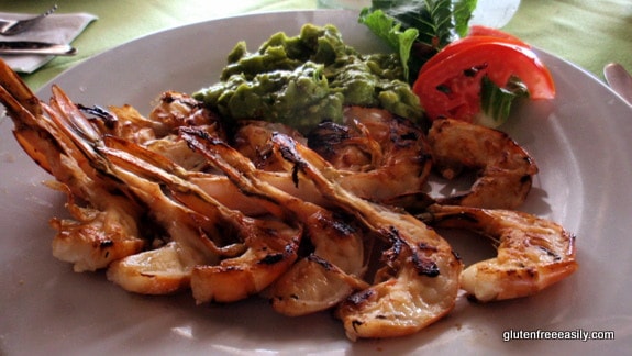 Garlic Shrimp. Eating gluten free at Casa del Mar Resort in Cozumel. [from GlutenFreeEasily.com]