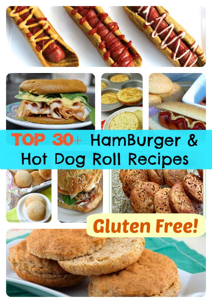 Gluten-Free Hamburger Roll and Hot Dog Recipes Collage