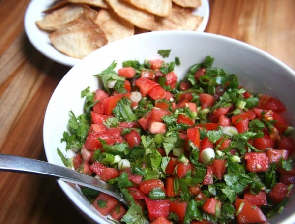 Pico De Gallo and Oven-Baked Tortilla Chips The Non-Dairy Queen