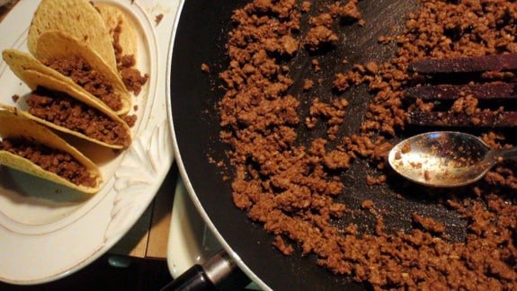 Homemade Four-Ingredient Gluten-Free Taco Seasoning Recipe. No need to make ahead of time. You make it on the spot for easy and tasty tacos. [from GlutenFreeEasily.com]