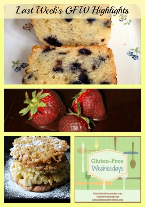 Gluten-Free Wednesday Highlights Blueberry Pound Cake Paleo Funnel Cake Chocolate-Covered Strawberries