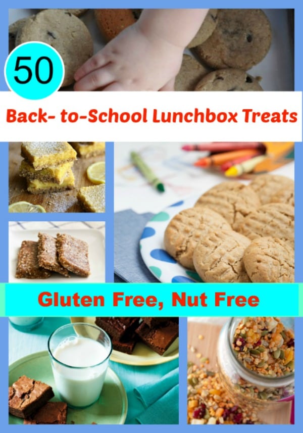 When you need some school lunch inspiration, check out these 50 Gluten-Free Nut-Free Lunchbox Treats! [featured on GlutenFreeEasily.com] (photo)