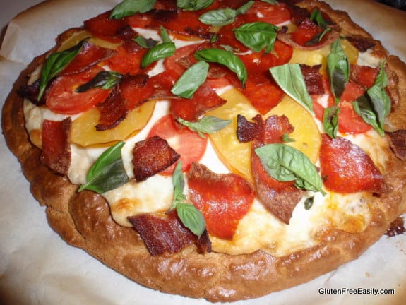 Thick Crust Gluten-Free Pizza with Seasonello Added