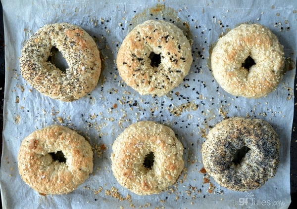 Easy Gluten-Free Bagels from GF Jules. [featured on GlutenFreeEasily.com] Photo.