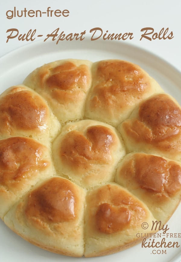 Gluten-Free Pull-Apart Dinner Rolls. You thought such rolls were out of the picture when you went gluten free. But Michelle of My Gluten-Free Kitchen proves they are not. Don't you wish you could reach through the screen? [featured on GlutenFreeEasily.com] (photo)
